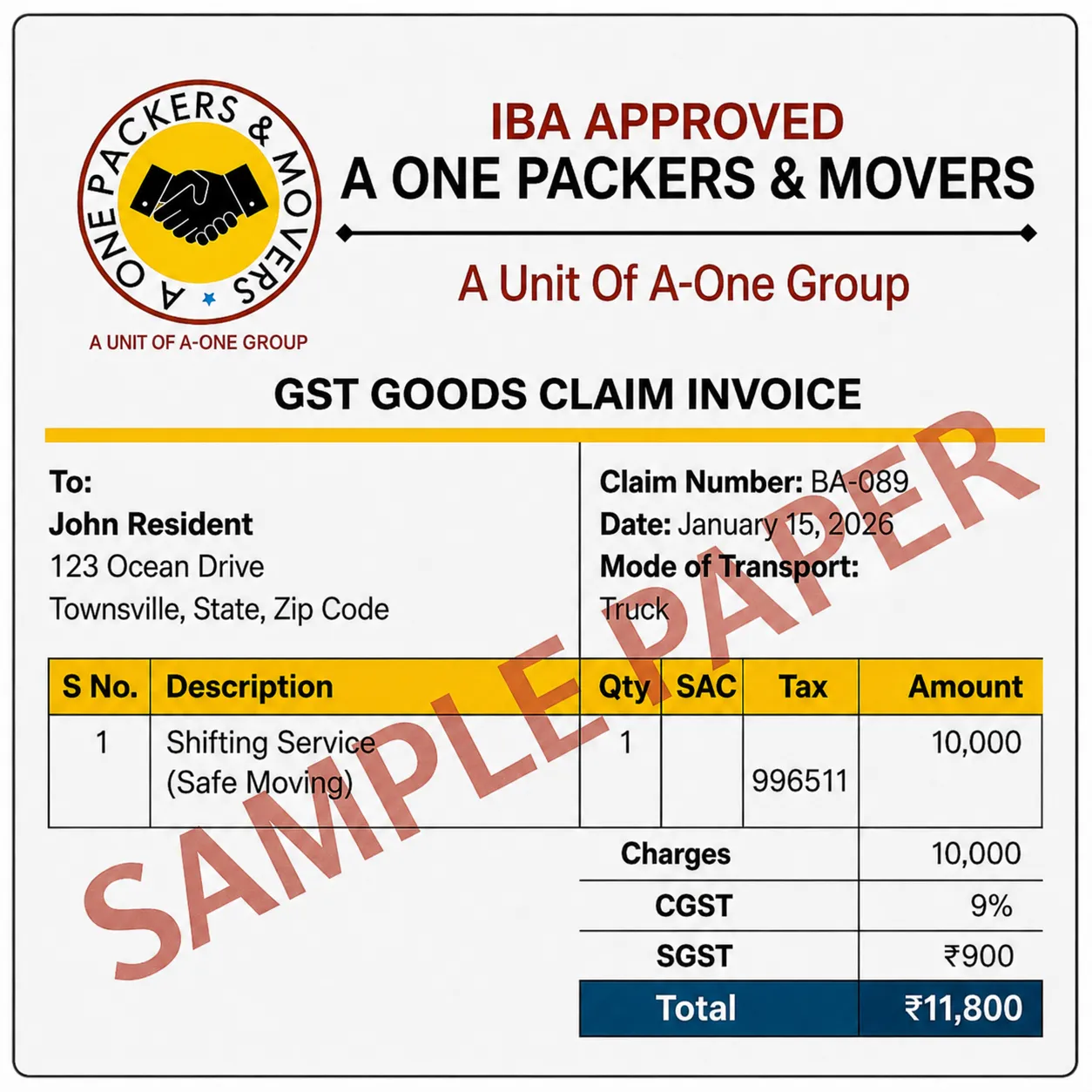 IBA Approved Packers and Movers Image by A one Packers and Movers